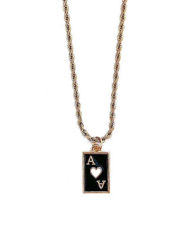 Ace Best Selling Trending Necklace || Choose Style: WHITE ACE OF SPADES