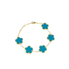Adeline Clover Bracelet: Turquoise