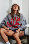 'TIS THE SEASON & L'AMOUR' Lettering Sweater