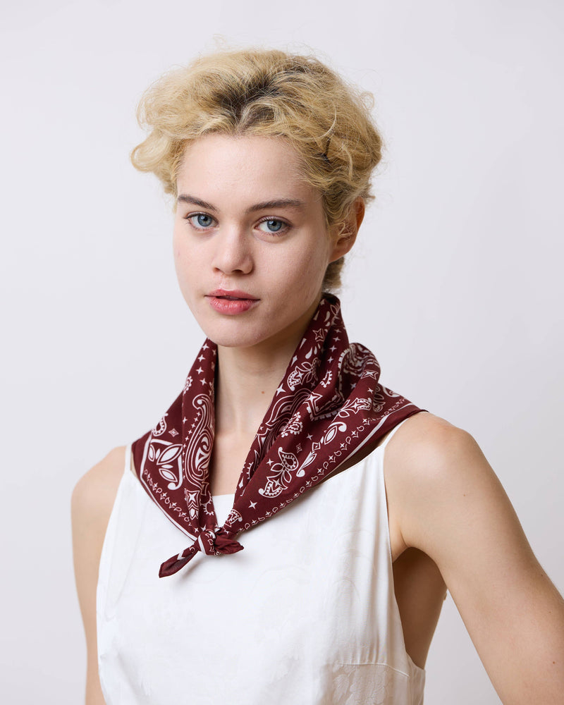 “Paisley" Silk Bandana Scarf