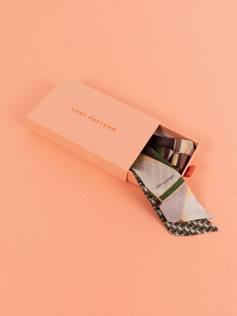 "Modular" Silk Skinny Scarf