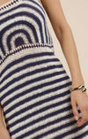 Wild Spirit Stripe Crochet Mini Dress