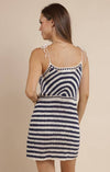 Wild Spirit Stripe Crochet Mini Dress