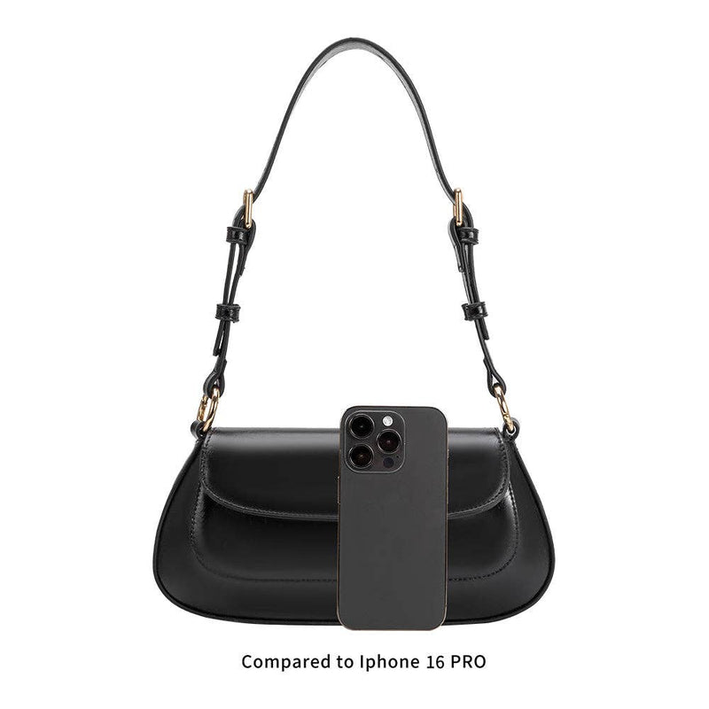 Amari Black Recycled Vegan Shoulder Bag