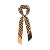 "Checkerboard" Silk Twill Skinny Scarf