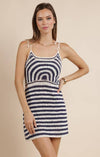 Wild Spirit Stripe Crochet Mini Dress