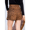 Leopard Suede Shorts