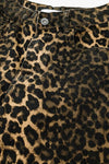 Leopard Print Straight Leg Denim