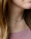 Addy Diamond Crystal Mini Bar Necklace