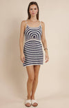 Wild Spirit Stripe Crochet Mini Dress
