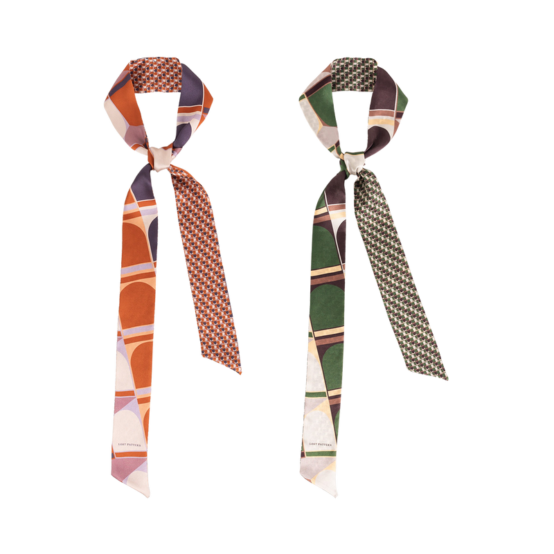 "Modular" Silk Skinny Scarf